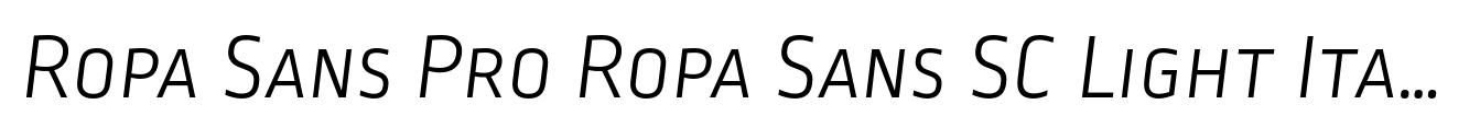 Ropa Sans Pro Ropa Sans SC Light Italic